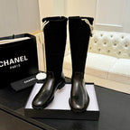 Leather Mid-Calf Boots