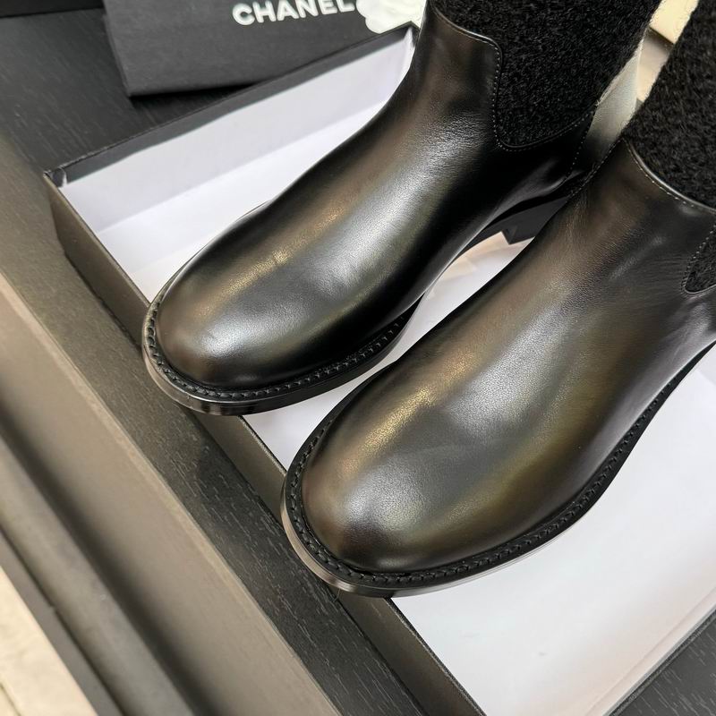 Leather Mid-Calf Boots