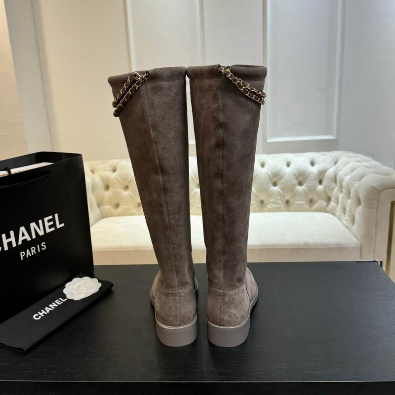 Women’s Grey Suede Knee-High Boots