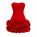 Rose Petal Corset Mini Dress