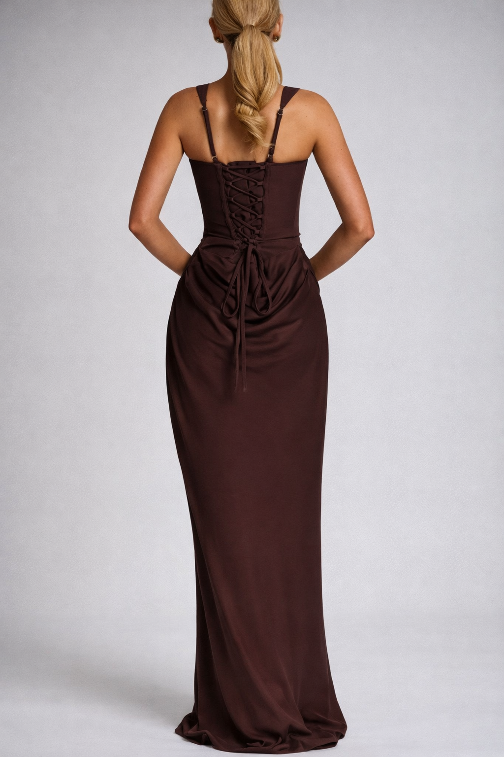 Sculpted Square-Neck Maxi Dress