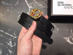 Adjustable Leather Belt with Metal Buckle