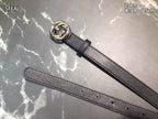 Adjustable Leather Belt with Metal Buckle