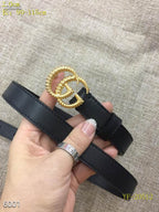 Slim Adjustable Leather Belt with Textured Metal Buckle
