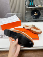 Fur Slip-on loafers