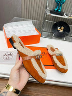 Fur Slip-on loafers