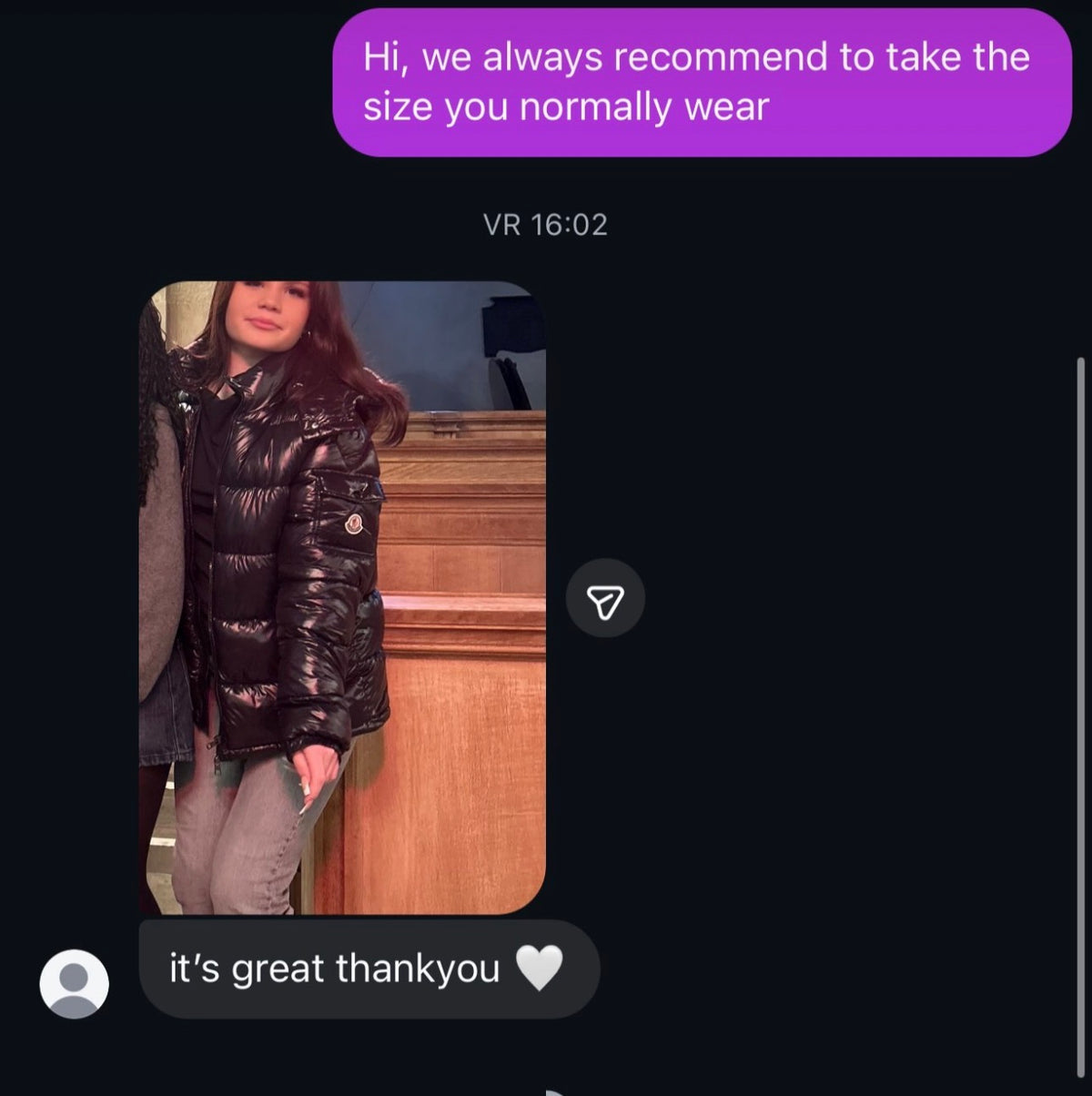 Customer photo