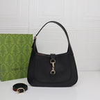 Small black leather shoulder bag