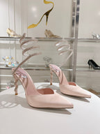 Cleo heels with snake design