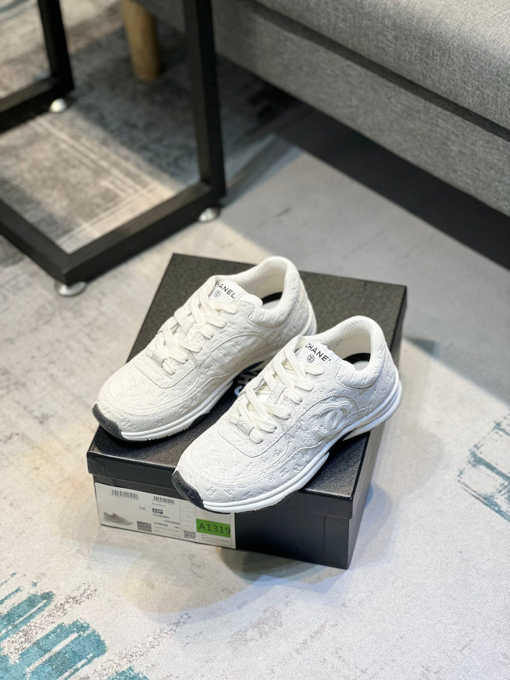 Premium suede and mesh sneakers
