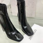 Patent Ankle Boots