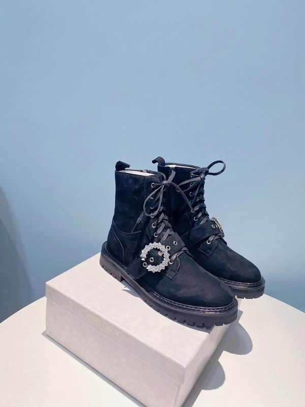 Women’s Black Suede Combat Boots
