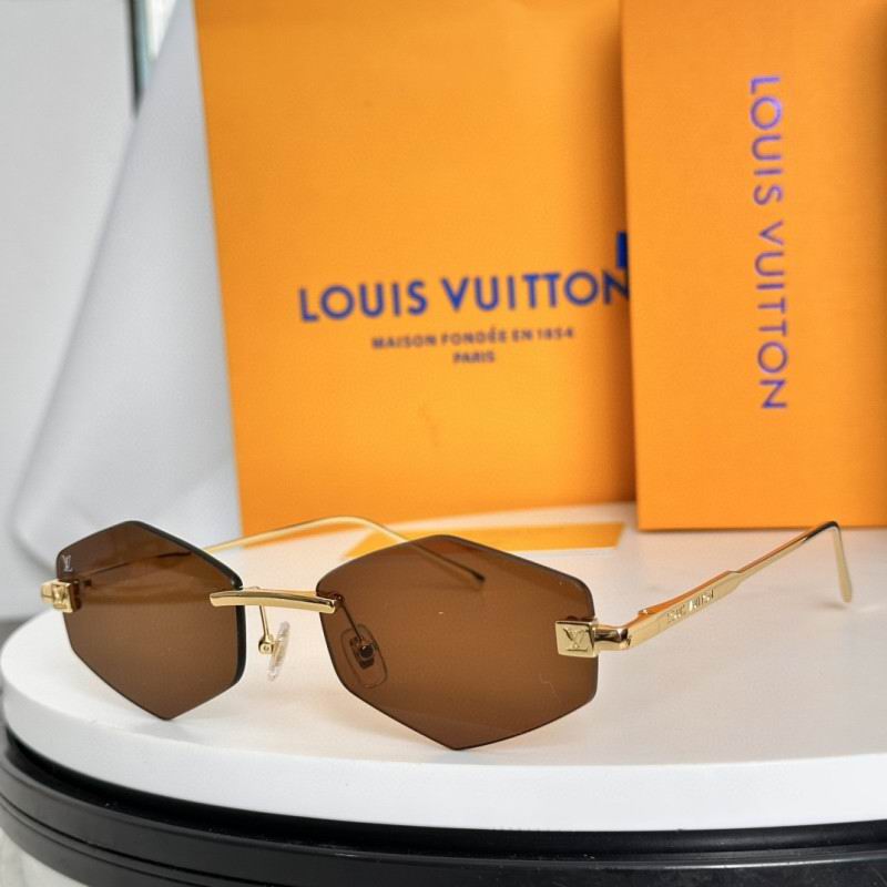 Rimless Geometric Sunglasses