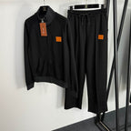 Beige Zip Jacket & Pants Set
