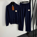 Navy Zip Jacket & Pants Set