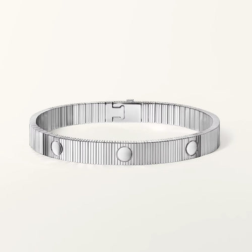 SS 25 Ribbed Stainless Steel Bracelet