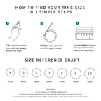 Triple Layer Interlocked Zircon Ring