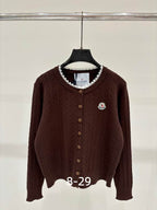 Textured Knit Round Neck Cardigan