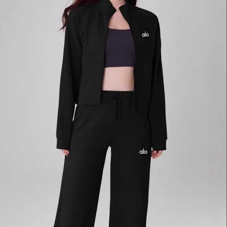 High-Neck Zip-Up Jacket