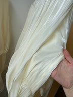Sheer Glow Tie-Neck Mini Dress