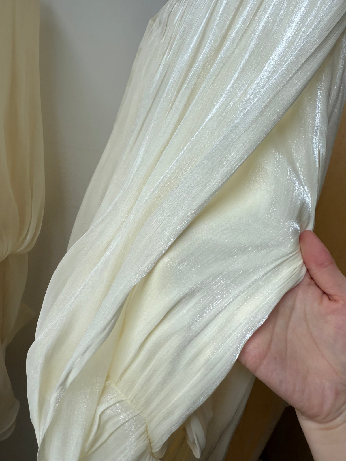 Sheer Glow Tie-Neck Mini Dress