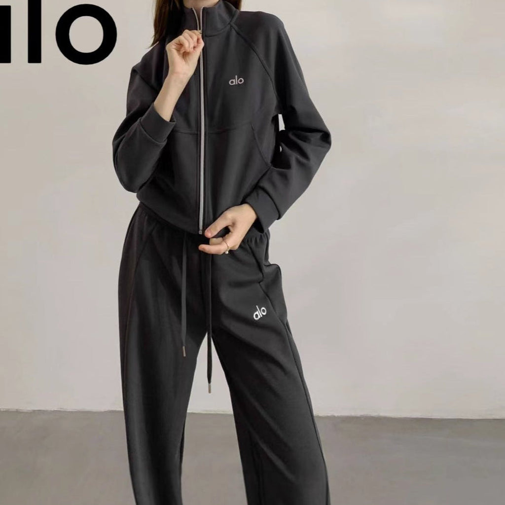High-Neck Zip-Up Jacket