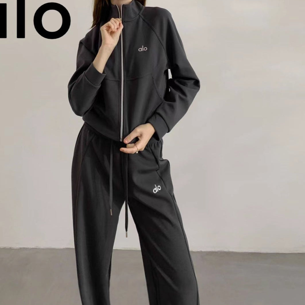 High-Neck Zip-Up Jacket