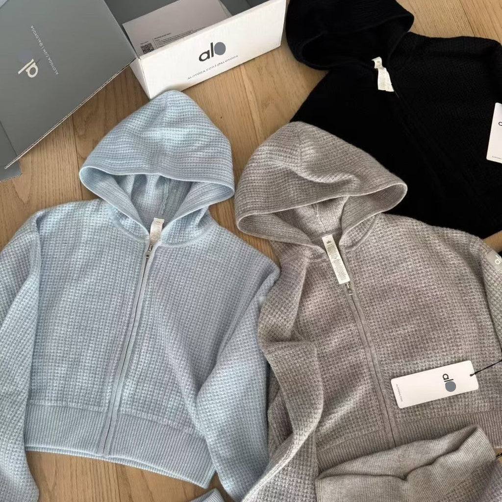 Waffle Knit Hoodie