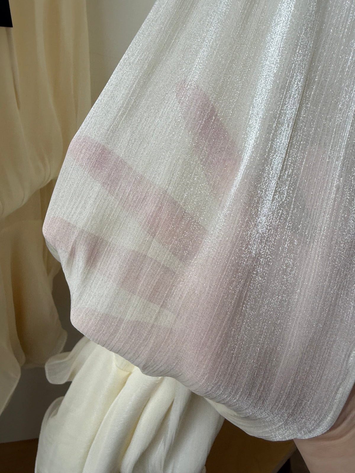 Sheer Glow Tie-Neck Mini Dress