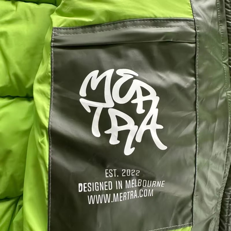 Hooded Glossy Puffer Jacket – Green