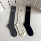 Ribbed Knee-High Socks