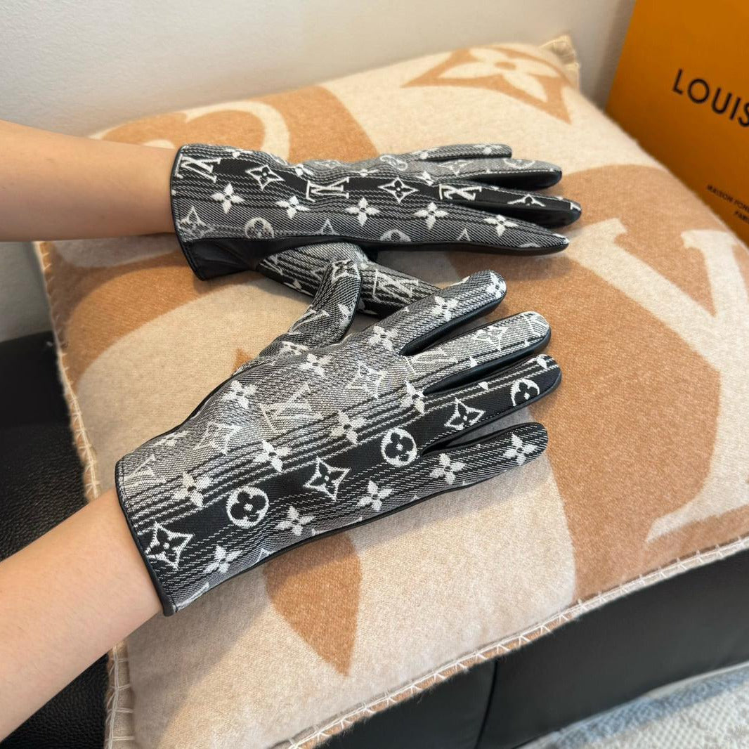 Premium Leather & Denim Gloves