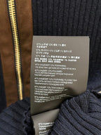 Ribbed Zip-Up Navy Jacket