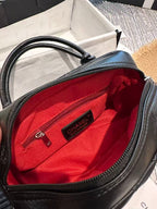 Black Quilted Mini Top Handle Bag