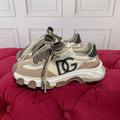 Taupe & Cream Chunky Sneakers