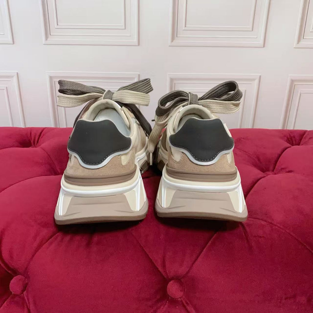 Taupe & Cream Chunky Sneakers