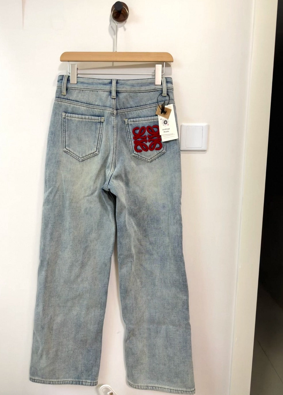 Fleece-Lined Denim Pants