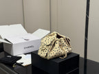 Cream Polka Dot Plush Chain Shoulder Bag