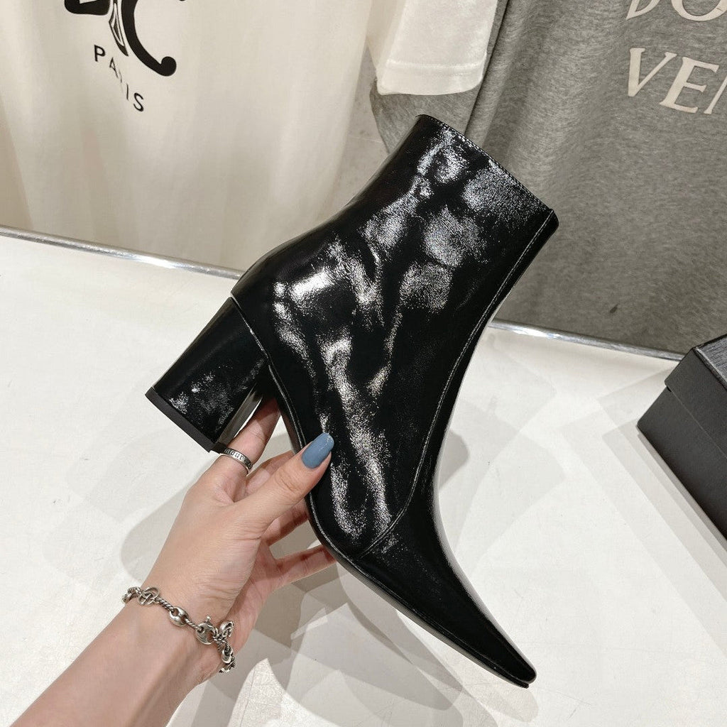 Patent Ankle Boots