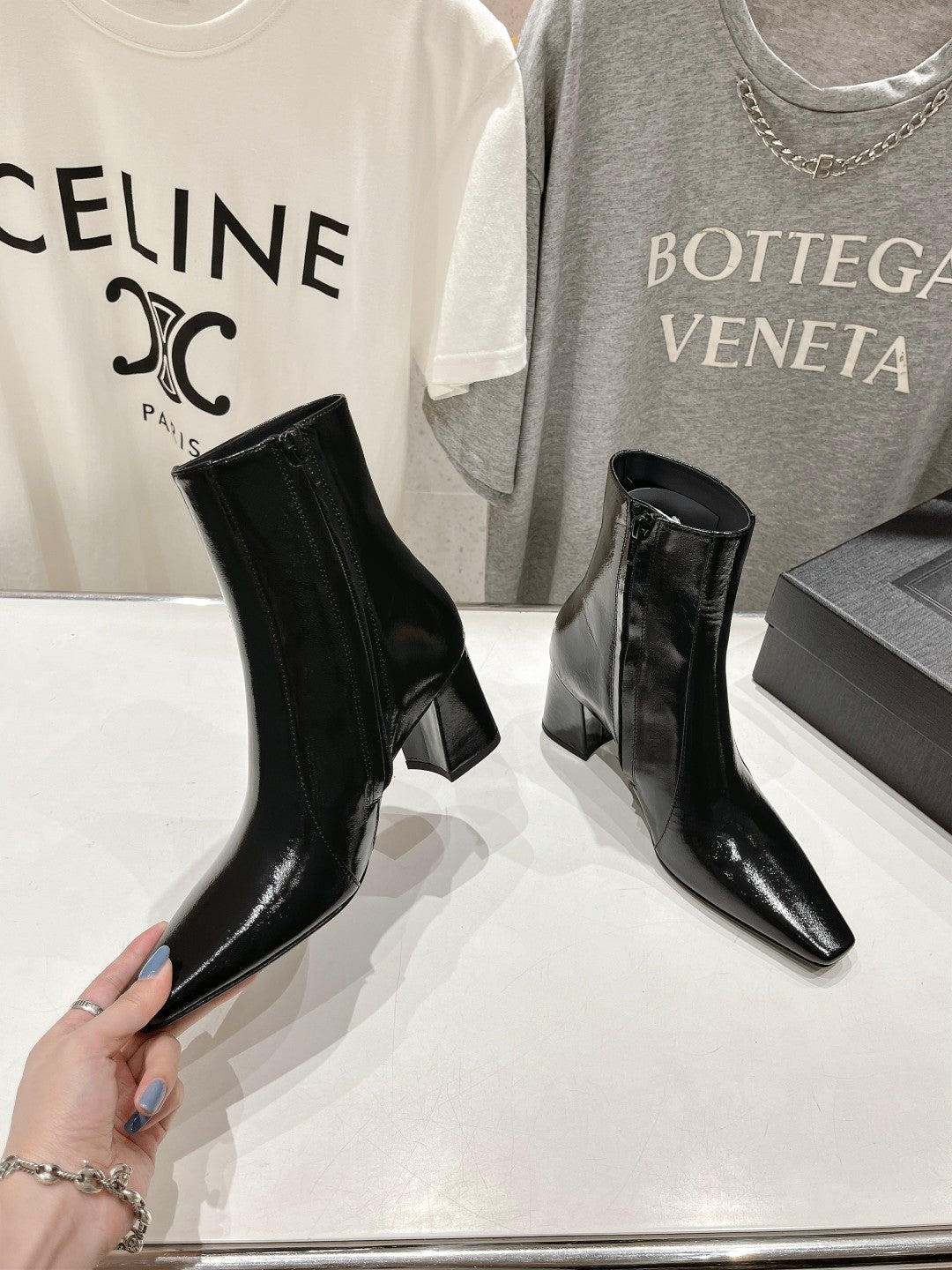 Patent Ankle Boots