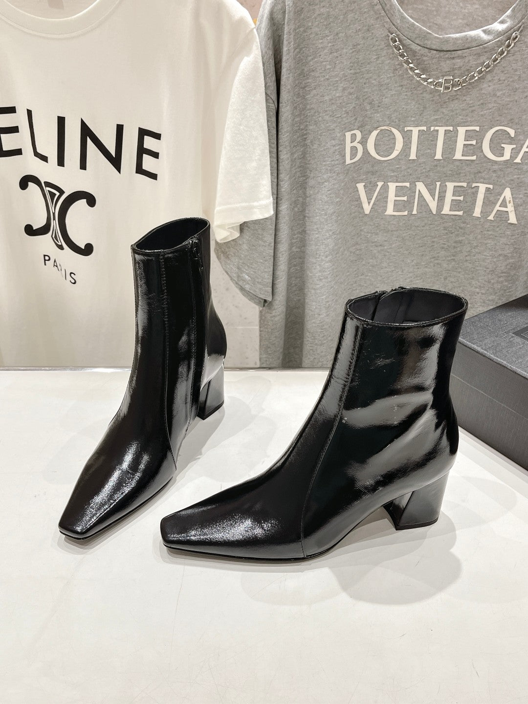 Patent Ankle Boots