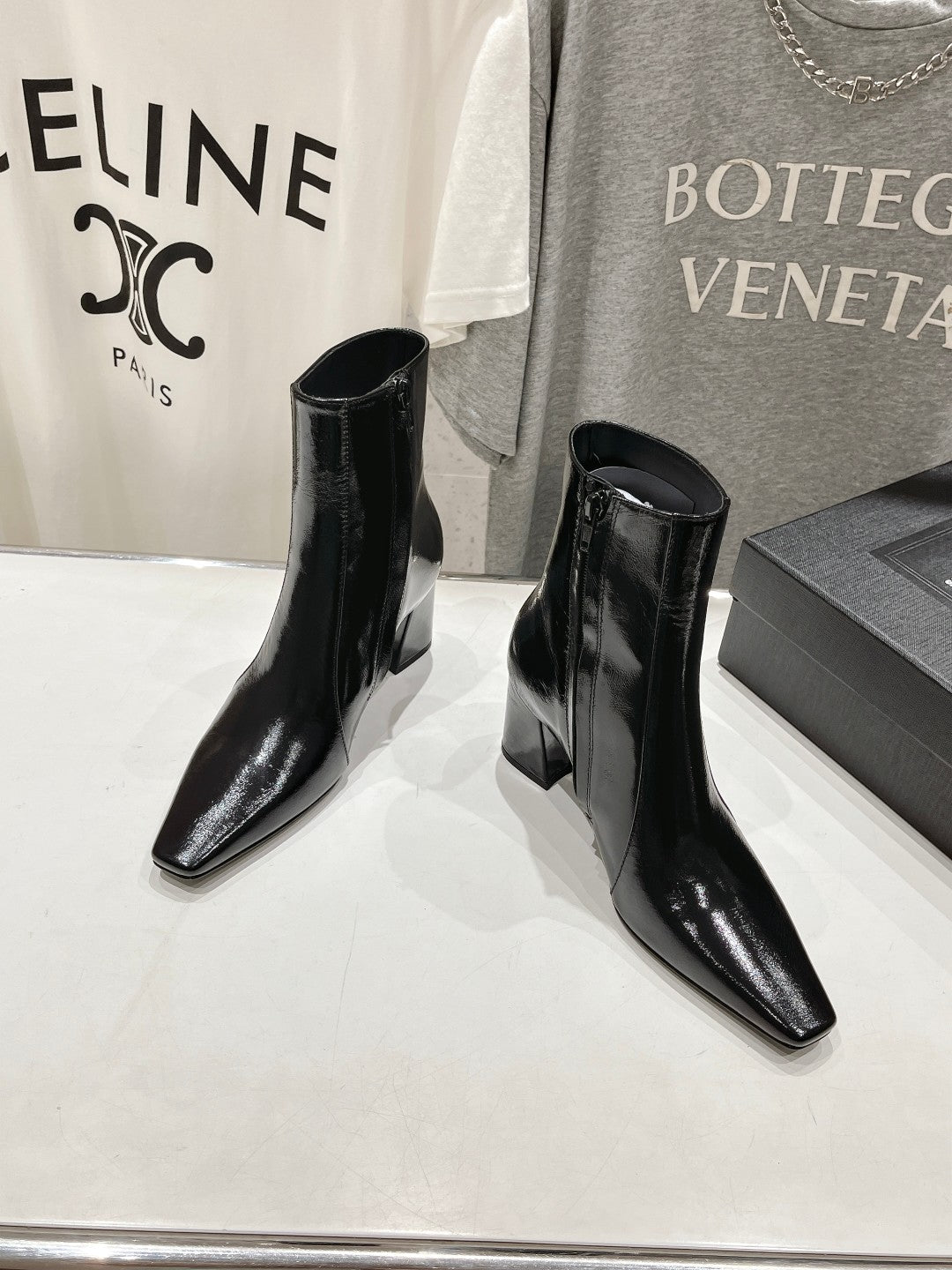 Patent Ankle Boots
