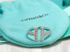 Double T Enamel & Diamond Ring