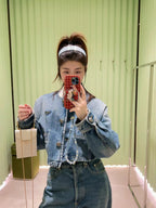 Washed Denim Logo Jacket