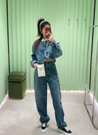 Washed Denim Logo Jacket