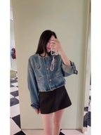 Washed Denim Logo Jacket