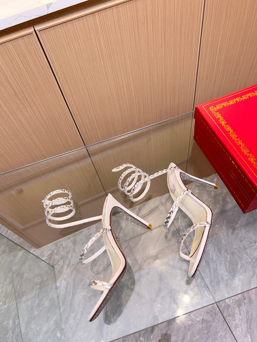 Snake Crystal Sandals