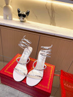 Snake Crystal Sandals