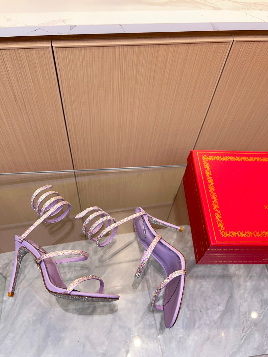 Snake Crystal Sandals