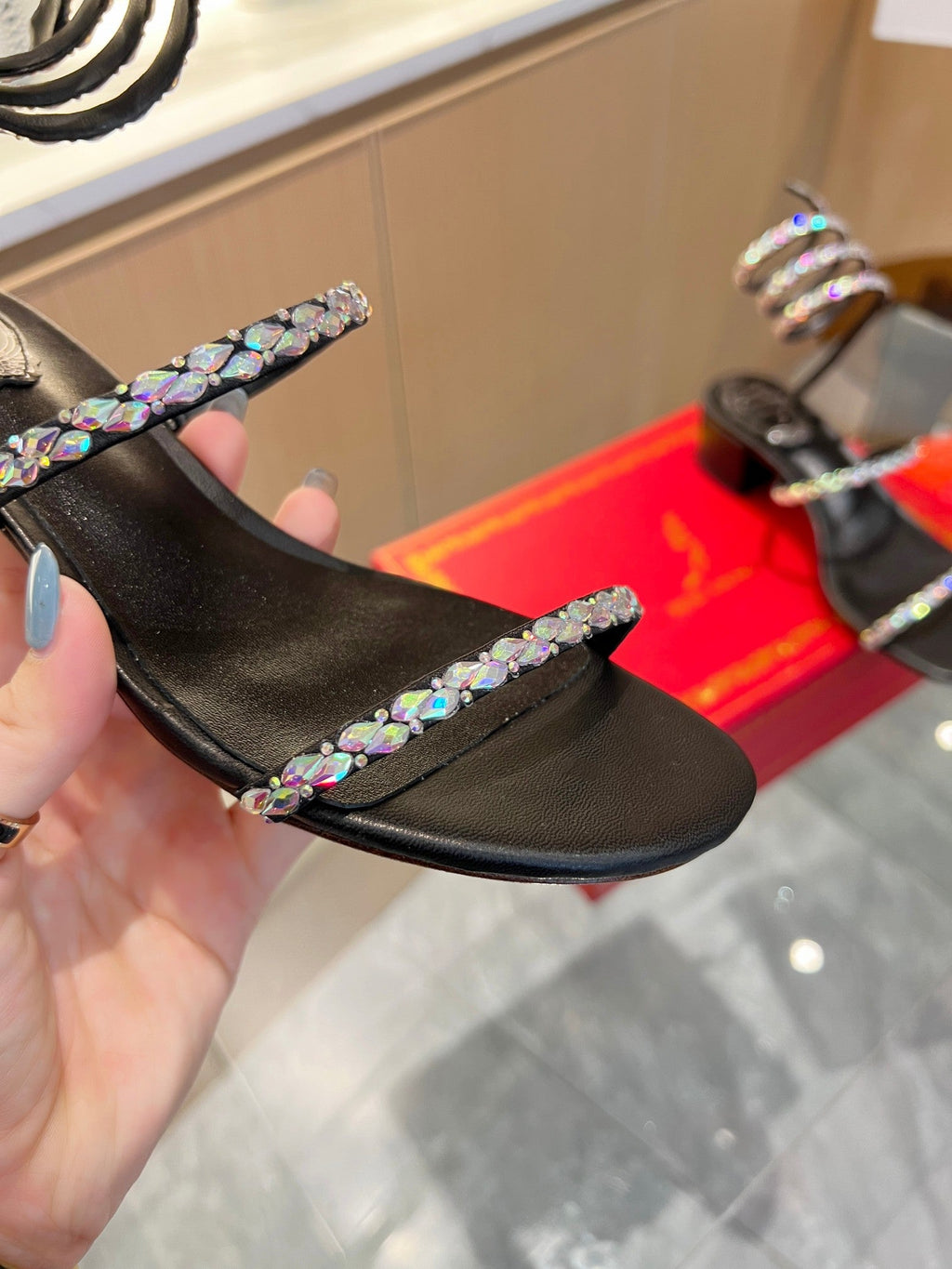 Snake Crystal Sandals